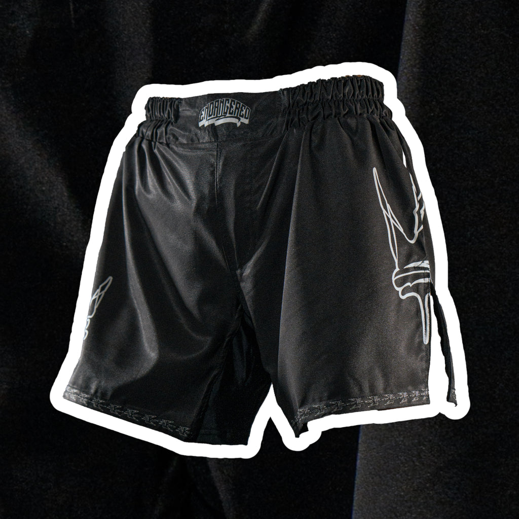 MMA Endangered Black - Fightwear Shorts Hybrid